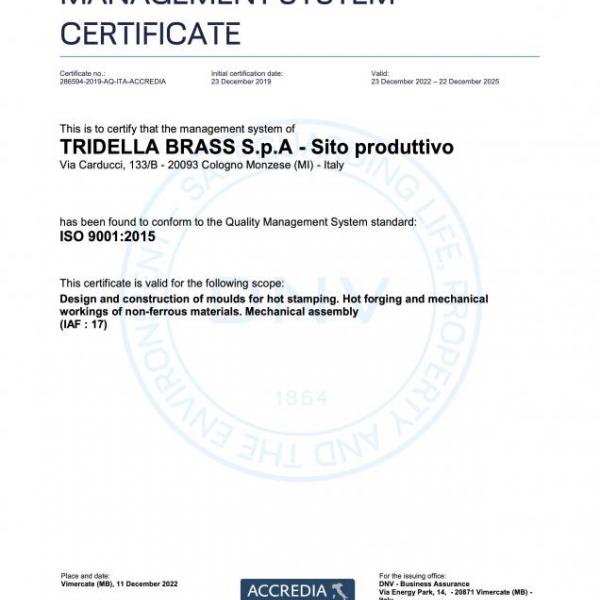 MANAGEMENT SYSTEM CERTIFICATE